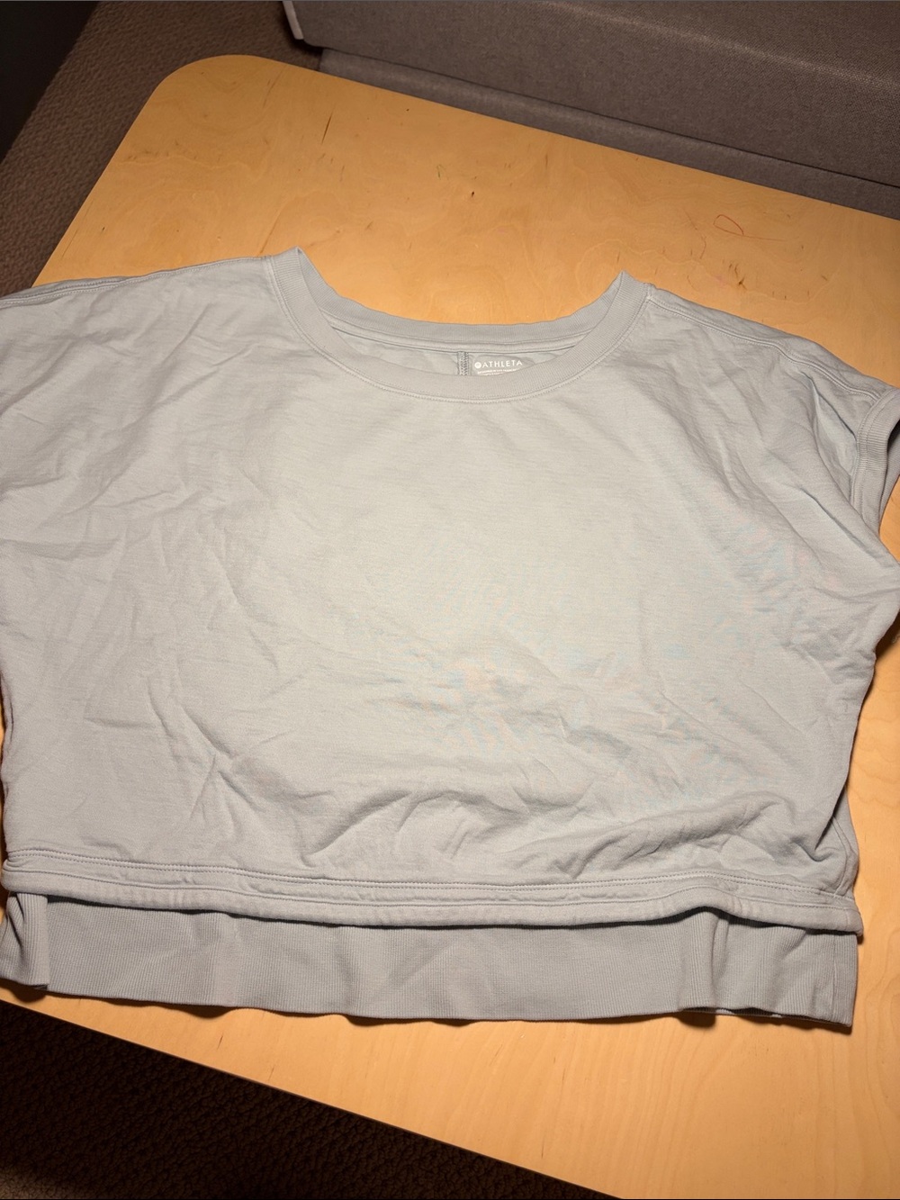 Athleta Pale Blue Crew - Size Small